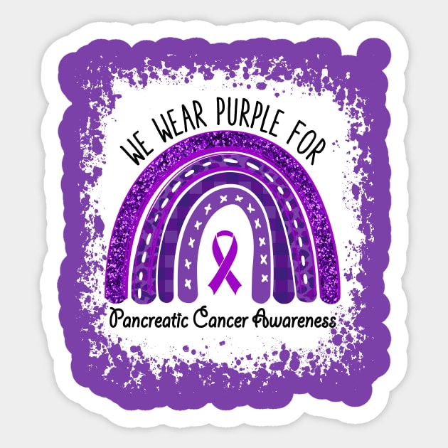 We Wear Purple For Pancreatic Cancer Awareness Sticker by TeeA